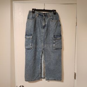 SINCERELY JULES DENIM CARGO SKIRT